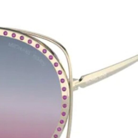 Michael Kors Rialto 1118B Sunglasses, Light Gold, New, with Hard Case - Picture 4 of 5